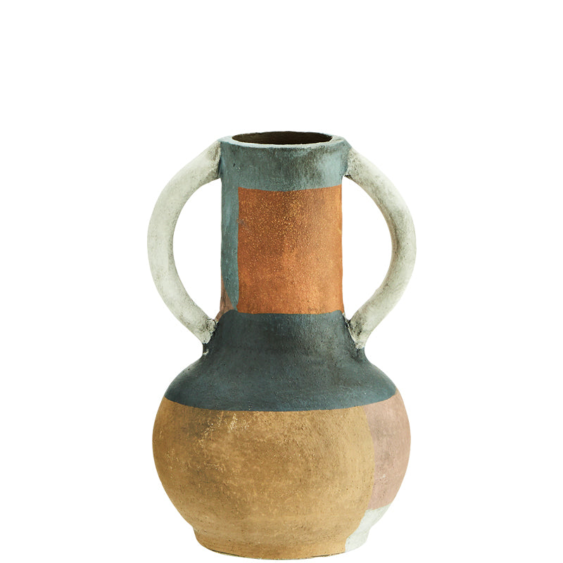 Multi Colour Layers Terracotta Vase