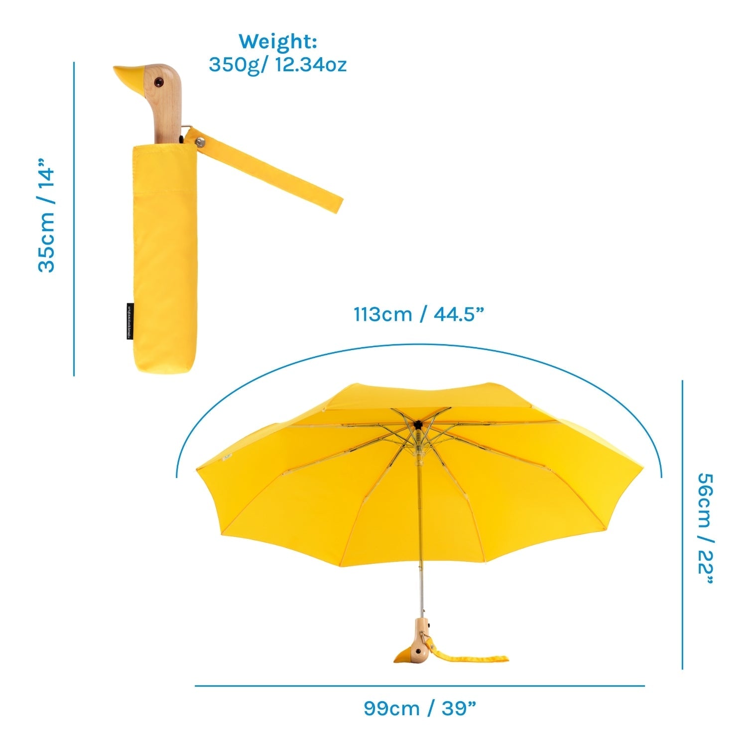 Yellow Duck Compact Umbrella