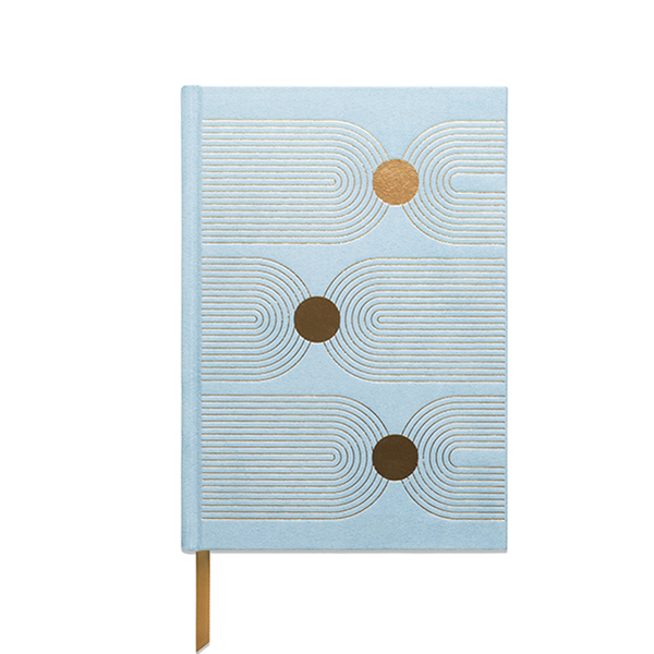 Hard Cover Suede Journal - Gold Arch Dot