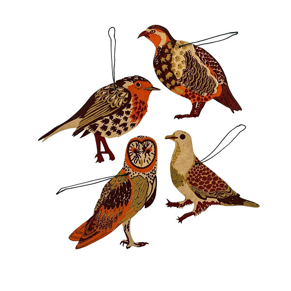 Birds Paper Decorations - Set of 4