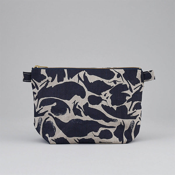 Toiletry Bag Printed Blue Navy