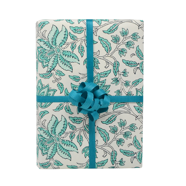 Hand Block Bouquet Breeze Gift Wrap Single Sheet