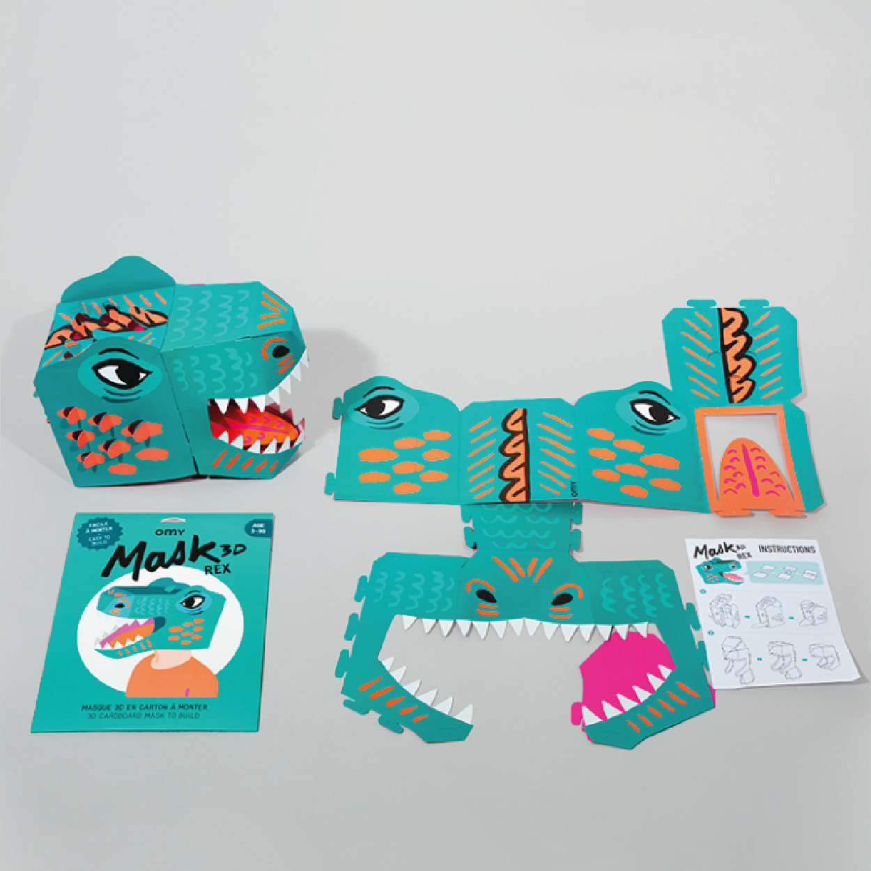 Dino 3D Cardboard Mask | Inspitalfields East London Gift Shop ...