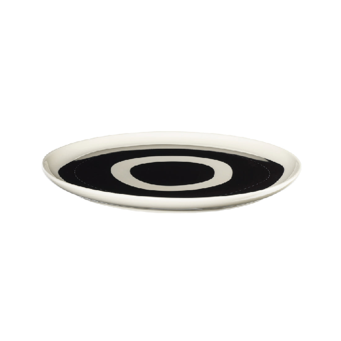 Stoneware Natural &amp; Black Dinner Plate